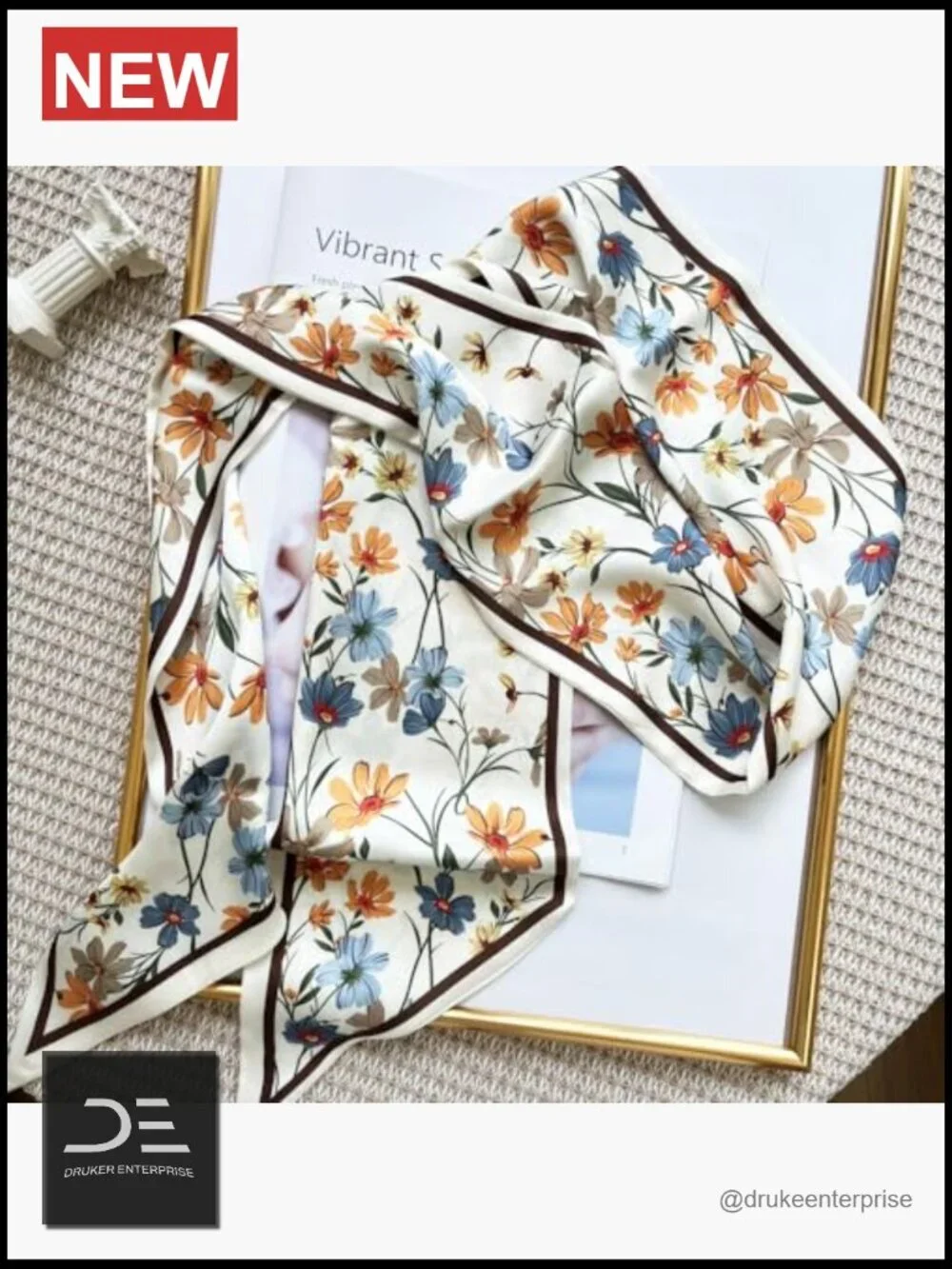 Lightweight Polyester Fashion Scarf Neck Tie Hair Scarf Headwrap